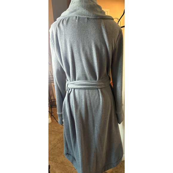 UGG Duffield II Fresh Air Heather Robe Blue Fleece Lined Women's Size M - Picture 3 of 5